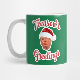 TREASON'S GREETINGS Anti Trump Funny Christmas Graphic Tee T-Shirt Mug